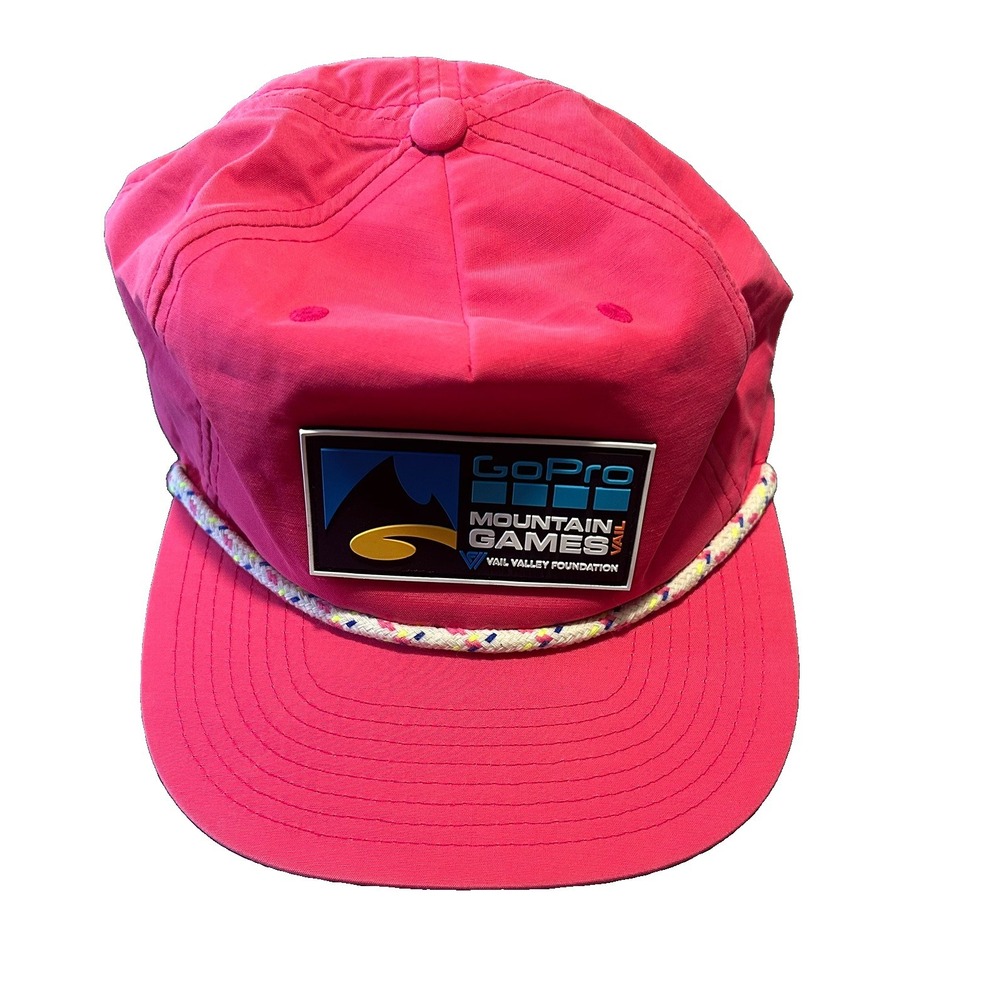 GoPro Mountain Games Colorado Pink Rope Trucker Hat Mens One Size Beige Outdoor